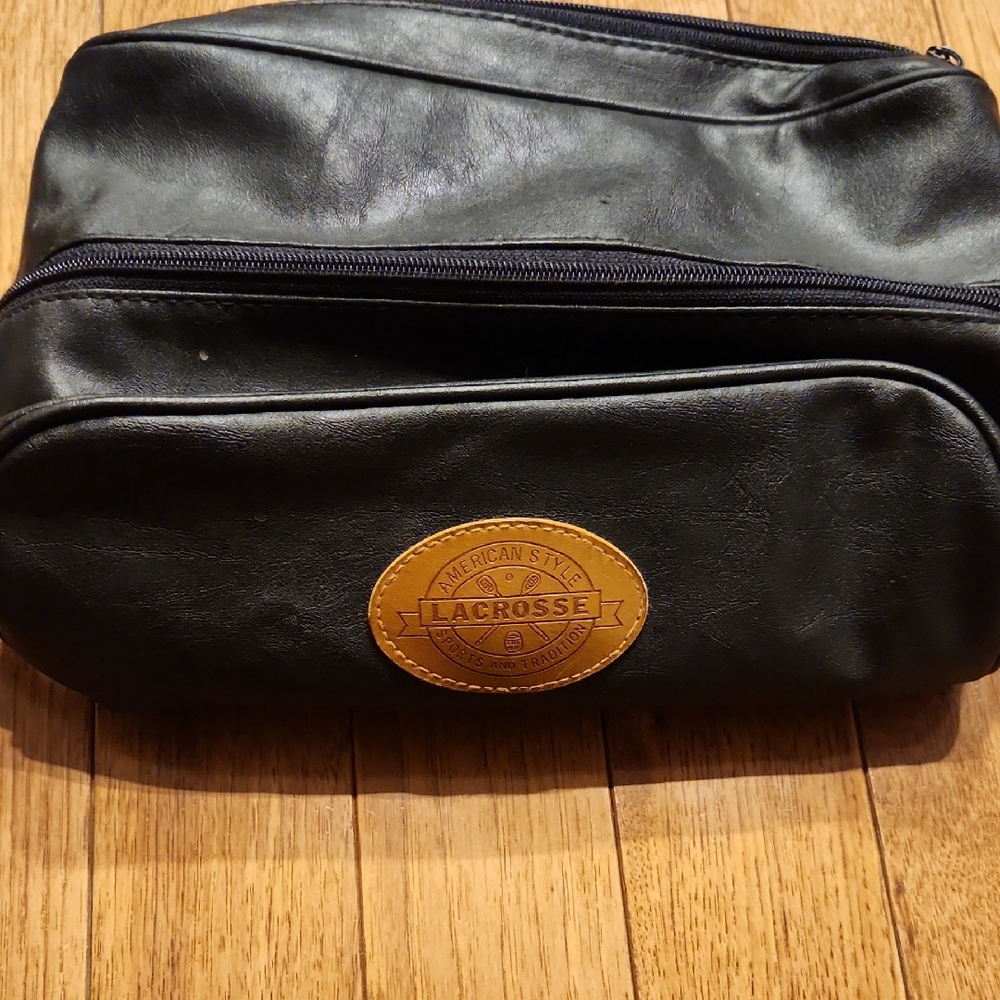 Men's Vintage Lacrosse Faux Leather Toiletry Bag